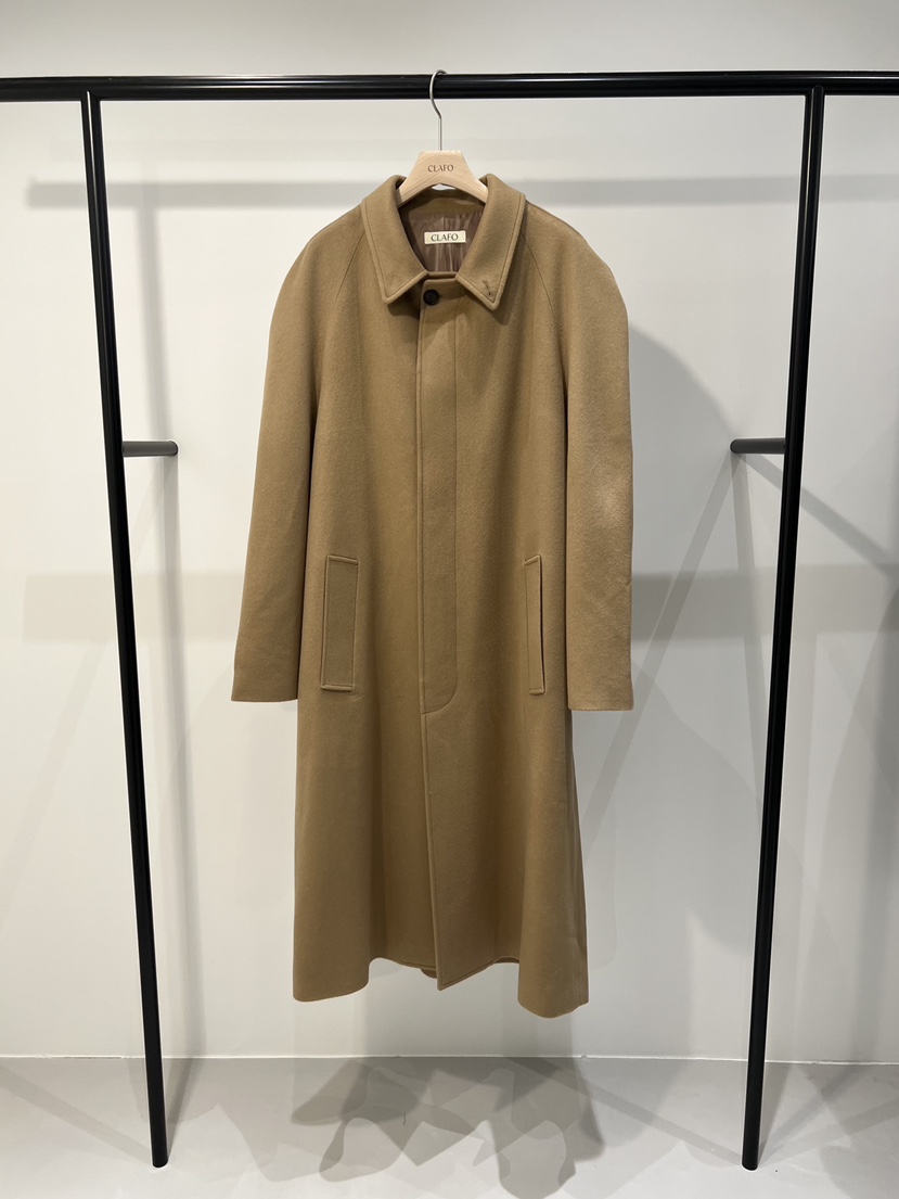 CLAFO韓國代購㊣女士新品推薦人氣熱賣職業休閑中長款大衣羊絨CLAFO中長款大衣圖色1