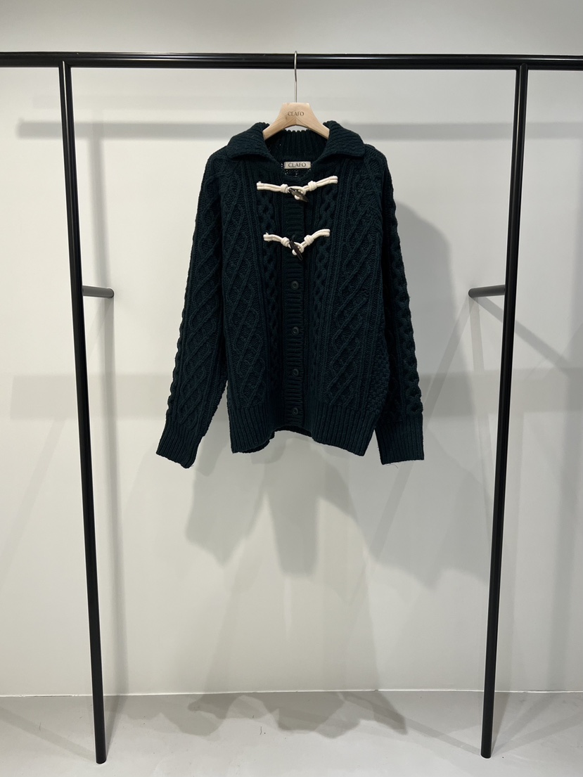 CLAFO東大門㊣實拍女士新品時尚休閑推薦真品25秋冬針織衫開衫CLAFO針織衫圖色2