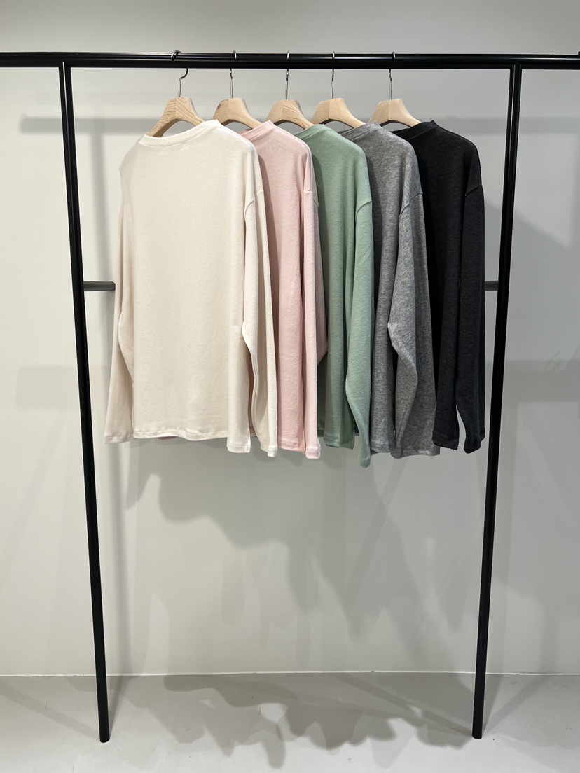 CLAFO韓國直郵㊣女裝新款時尚25秋冬熱賣職業長袖T恤安哥拉CLAFO長袖T恤