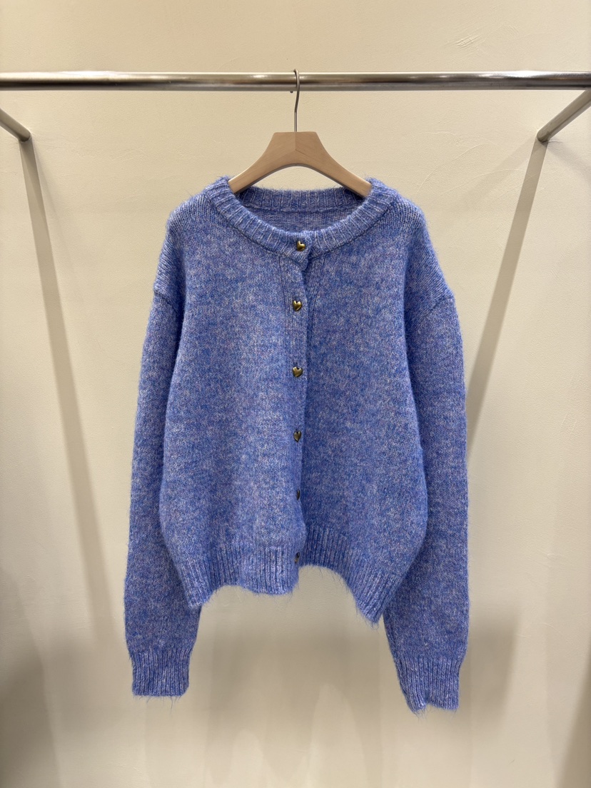 MABE韓國代購㊣女士新品25秋冬時尚真品推薦人氣針織衫開襟衫MABE針織衫圖色2