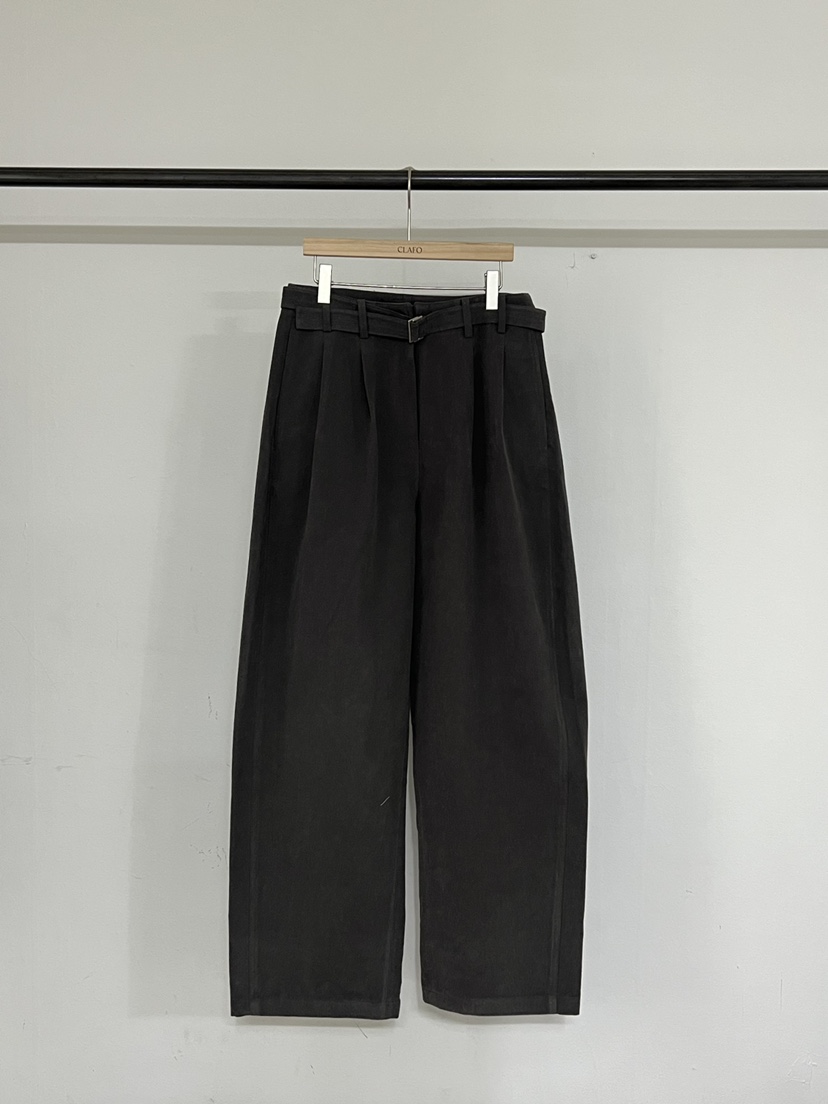 CLAFO韓國直郵㊣女士新款休閑推薦25秋冬人氣休閑褲含腰帶系帶CLAFO休閑褲圖色1
