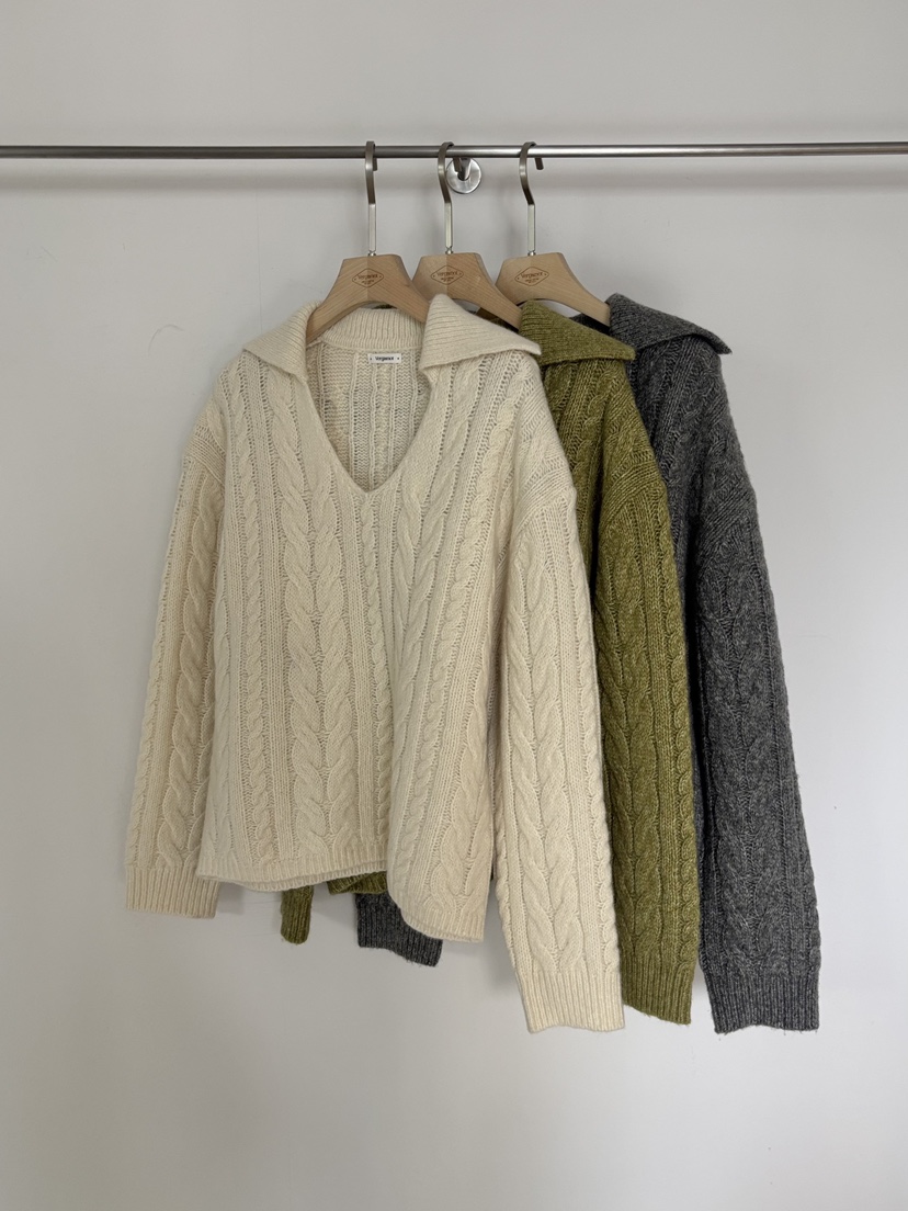 VERGAMOT韓國直郵㊣女裝新款休閑25秋冬人氣真品時尚針織衫VERGAMOT針織衫