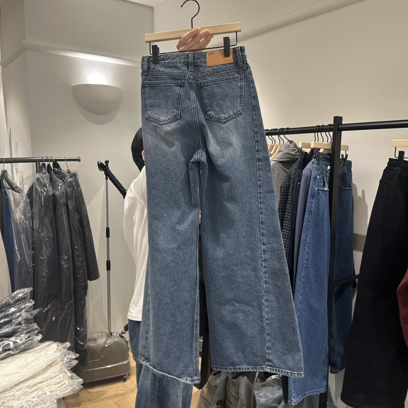 aube nunt韓國直郵㊣女士新款時尚25秋冬休閑熱賣人氣牛仔褲aube nunt牛仔褲