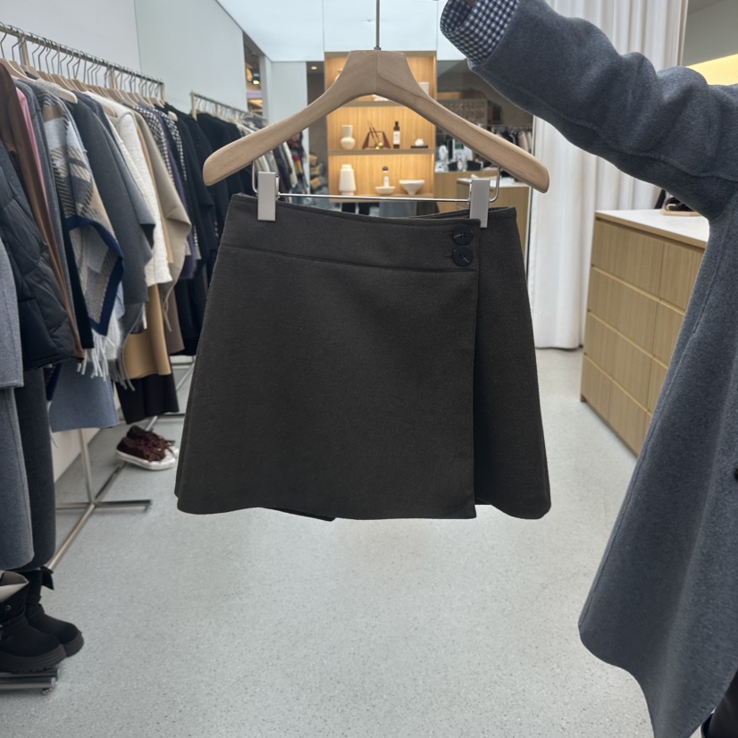 JUJU韓國代購㊣女裝新品熱賣25秋冬真品時尚推薦職業人氣裙褲JUJU裙褲圖色3墨綠