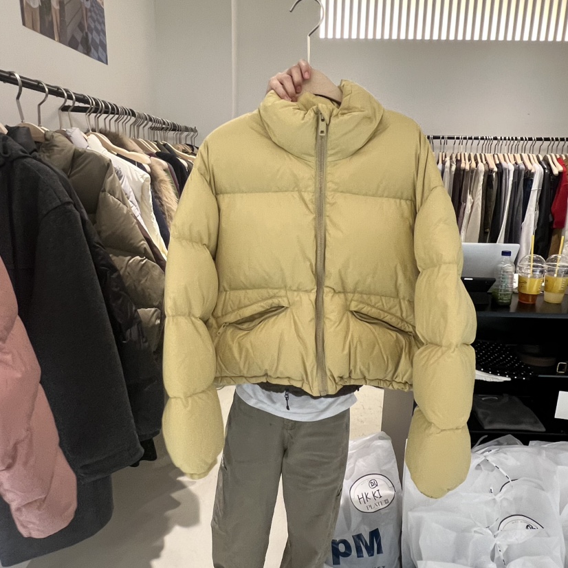 PLATE韓國代購㊣女士新品時尚真品推薦職業休閑短款羽絨服鴨絨PLATE短款羽絨服圖色2