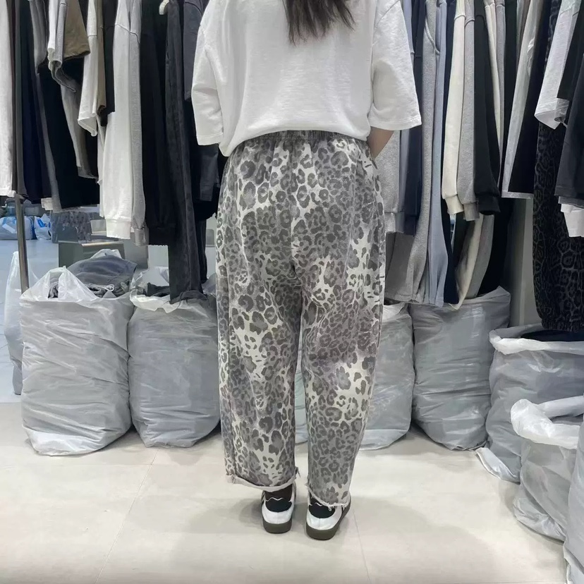 GOLDCOAST東大門㊣直郵女士新品熱賣真品人氣推薦休閑褲豹紋GOLDCOAST休閑褲