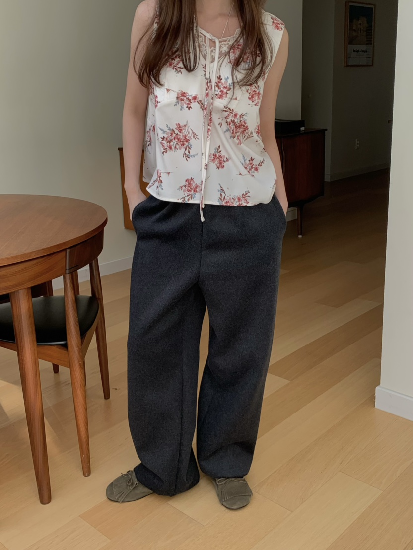 PEBBLE韓國代購㊣女士新品職業熱賣真品時尚休閑休閑褲羊毛PEBBLE/LAYER休閑褲