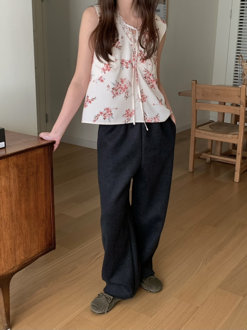 PEBBLE韓國代購㊣女士新品職業熱賣真品時尚休閑休閑褲羊毛PEBBLE/LAYER休閑褲