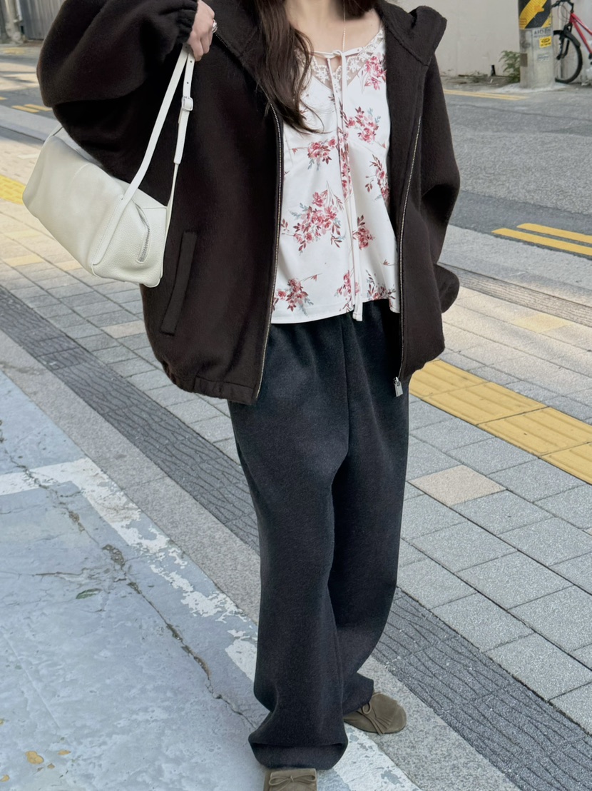 PEBBLE韓國代購㊣女士新品職業熱賣真品時尚休閑休閑褲羊毛PEBBLE/LAYER休閑褲