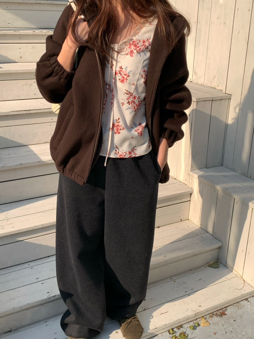 PEBBLE韓國代購㊣女士新品職業熱賣真品時尚休閑休閑褲羊毛PEBBLE/LAYER休閑褲