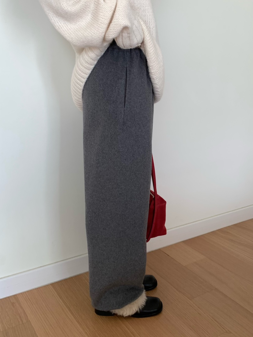 PEBBLE韓國代購㊣女士新品職業熱賣真品時尚休閑休閑褲羊毛PEBBLE/LAYER休閑褲