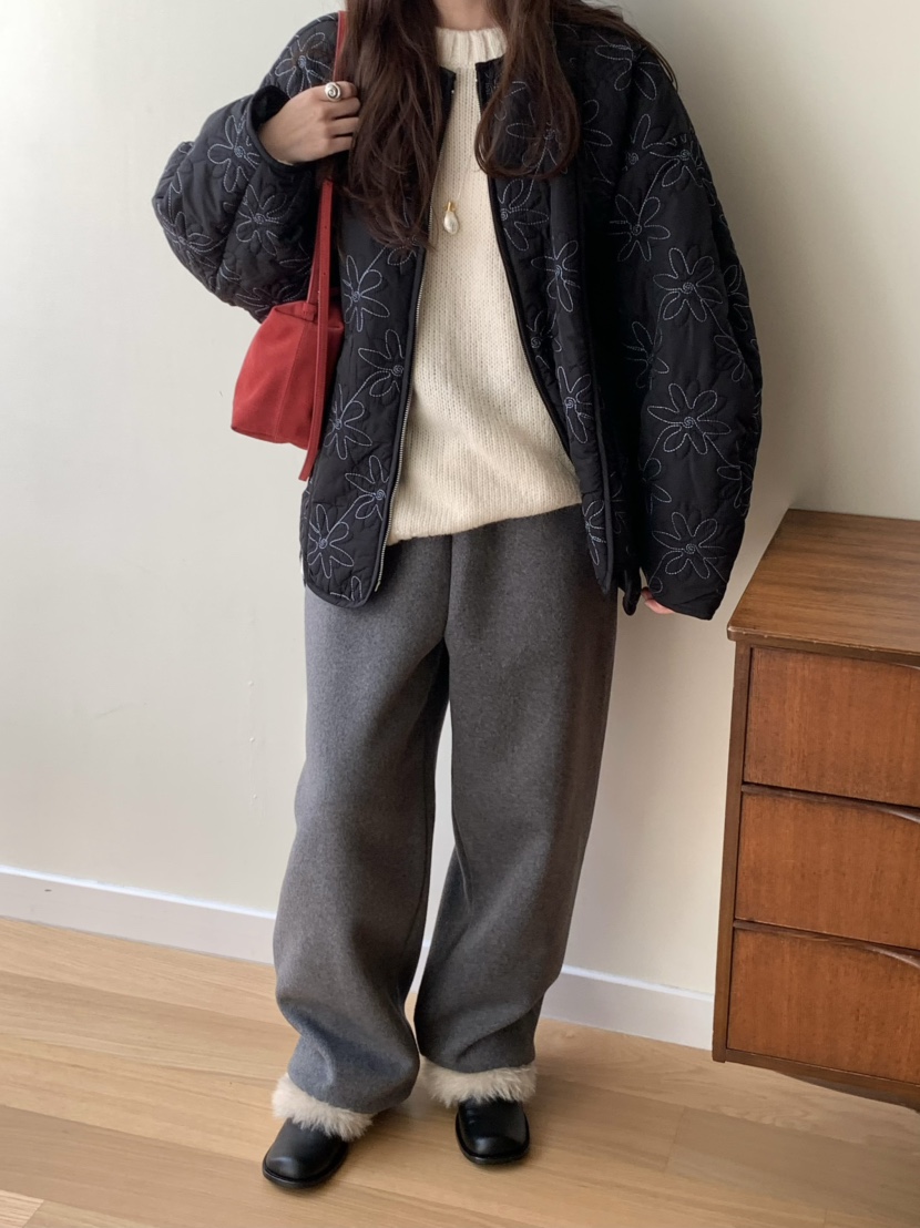 PEBBLE韓國代購㊣女士新品職業熱賣真品時尚休閑休閑褲羊毛PEBBLE/LAYER休閑褲