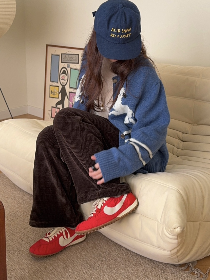 PEBBLE東大門㊣實拍女士新款推薦熱賣時尚職業休閑褲天鵝絨PEBBLE/LAYER休閑褲