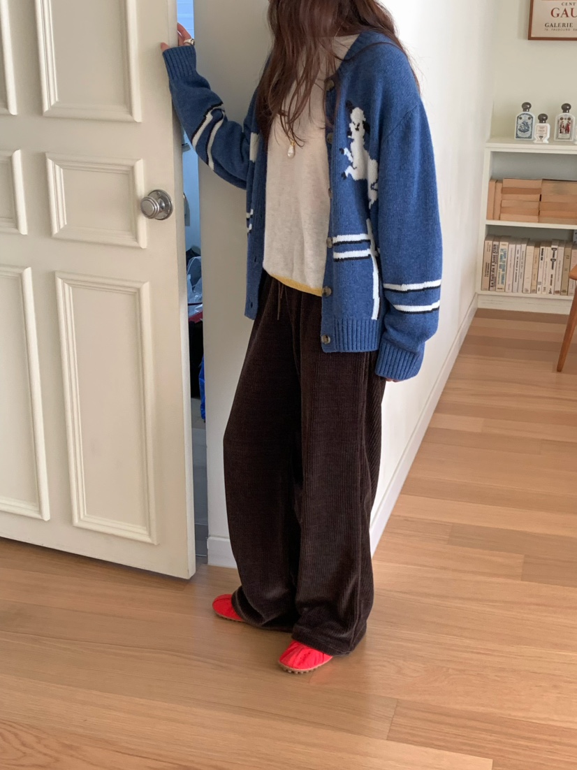 PEBBLE東大門㊣實拍女士新款推薦熱賣時尚職業休閑褲天鵝絨PEBBLE/LAYER休閑褲