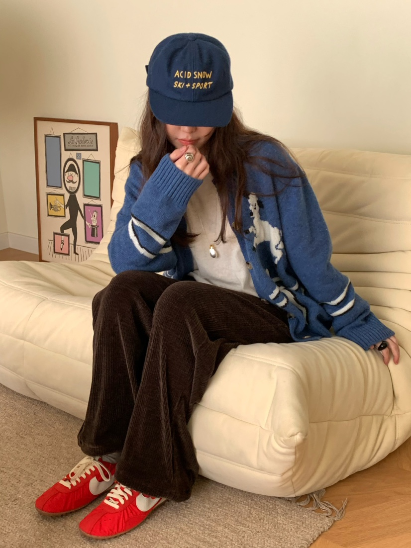 PEBBLE東大門㊣實拍女士新款推薦熱賣時尚職業休閑褲天鵝絨PEBBLE/LAYER休閑褲