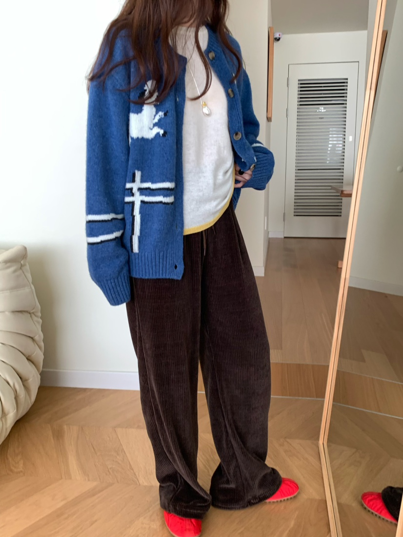 PEBBLE東大門㊣實拍女士新款推薦熱賣時尚職業休閑褲天鵝絨PEBBLE/LAYER休閑褲