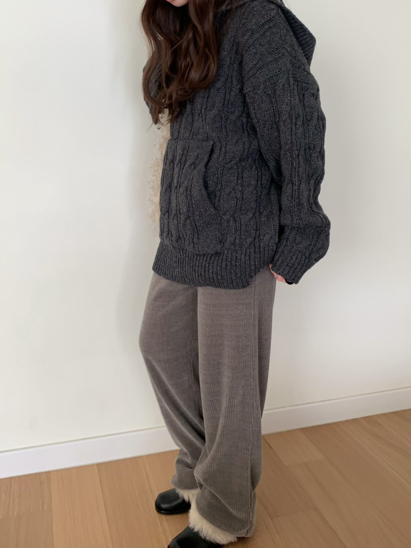 PEBBLE東大門㊣實拍女士新款推薦熱賣時尚職業休閑褲天鵝絨PEBBLE/LAYER休閑褲