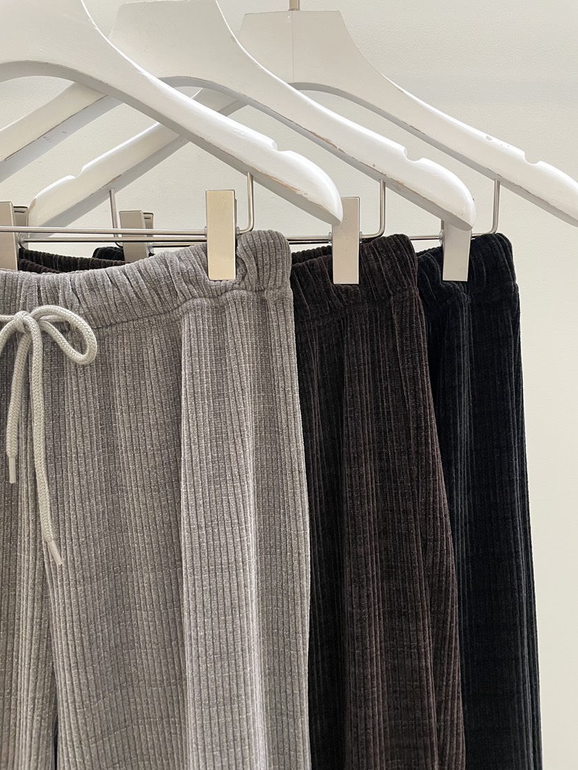 PEBBLE東大門㊣實拍女士新款推薦熱賣時尚職業休閑褲天鵝絨PEBBLE/LAYER休閑褲