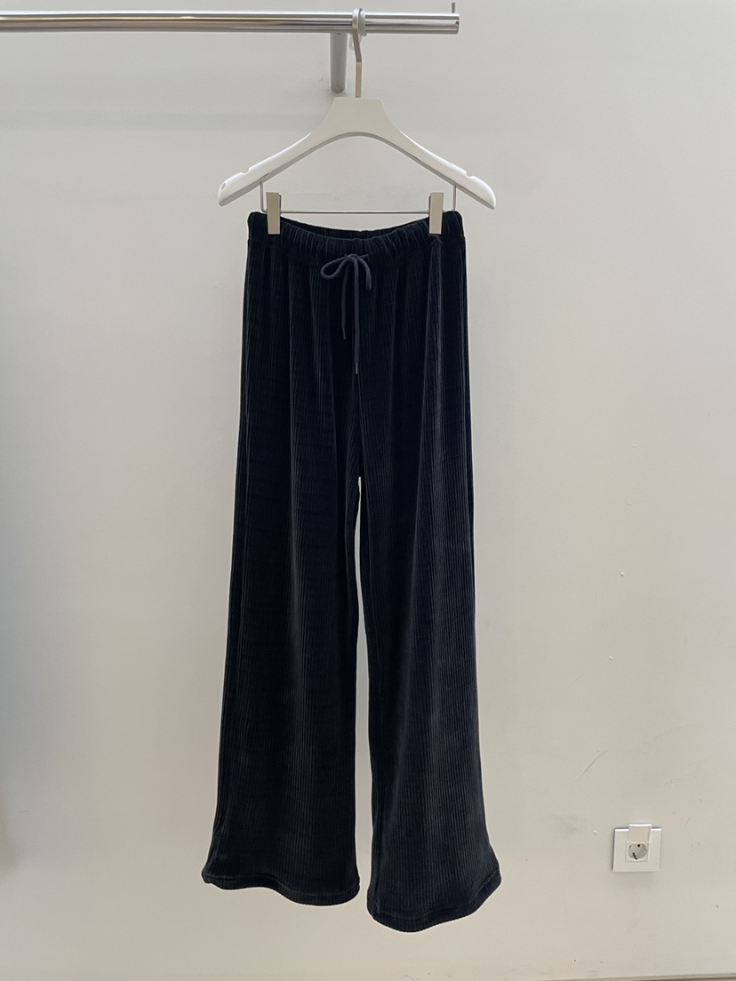 PEBBLE東大門㊣實拍女士新款推薦熱賣時尚職業休閑褲天鵝絨PEBBLE/LAYER休閑褲圖色1