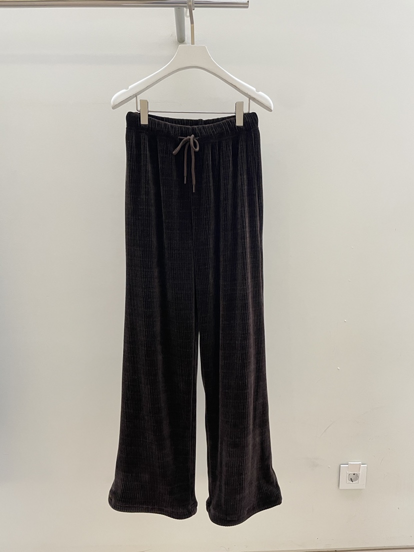 PEBBLE東大門㊣實拍女士新款推薦熱賣時尚職業休閑褲天鵝絨PEBBLE/LAYER休閑褲圖色2