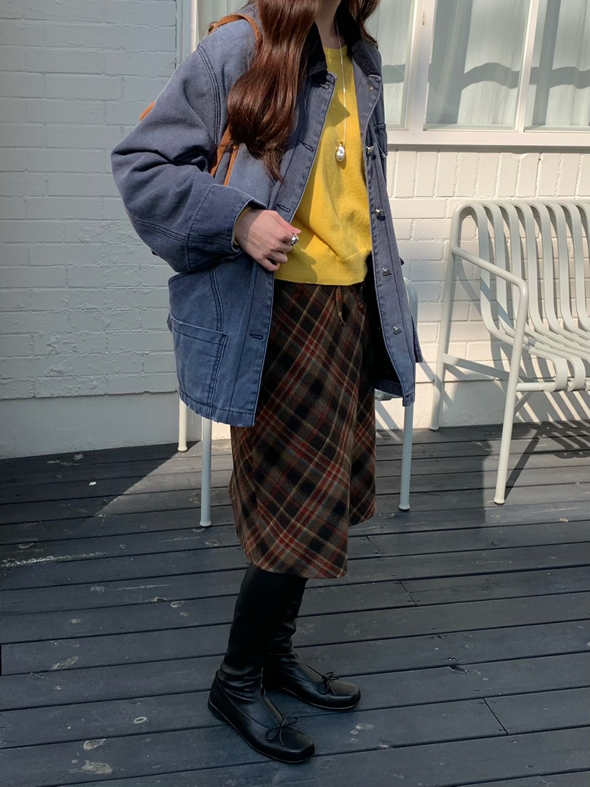 PEBBLE東大門㊣代購女裝新品人氣25秋冬職業時尚半身裙中短裙PEBBLE/LAYER半身裙/中短裙