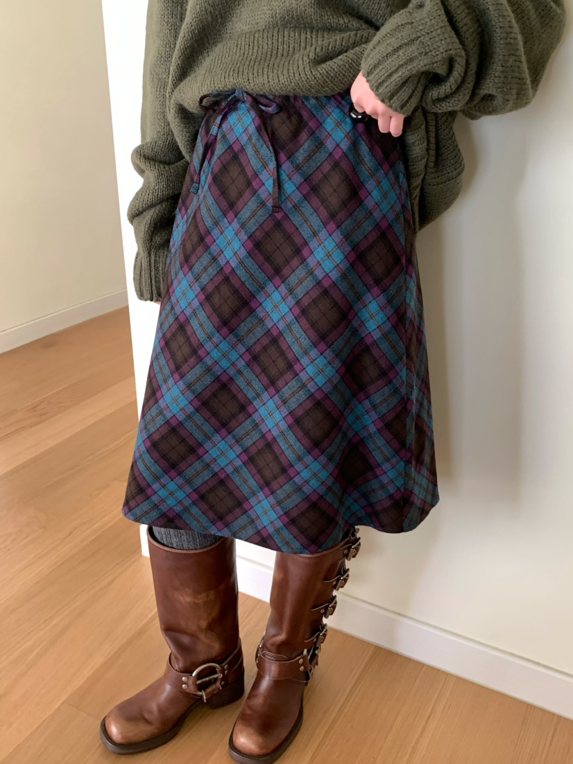 PEBBLE東大門㊣代購女裝新品人氣25秋冬職業時尚半身裙中短裙PEBBLE/LAYER半身裙/中短裙