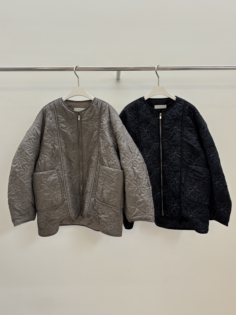 PEBBLE韓國直郵㊣女士新款熱賣真品推薦時尚25秋冬夾克刺繡絎縫PEBBLE/LAYER夾克