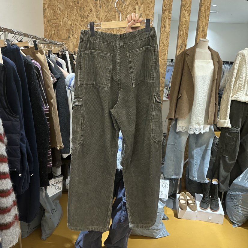 DE VENTI韓國直郵㊣女士新款職業真品人氣休閑褲工裝褲燈芯絨DE VENTI休閑褲