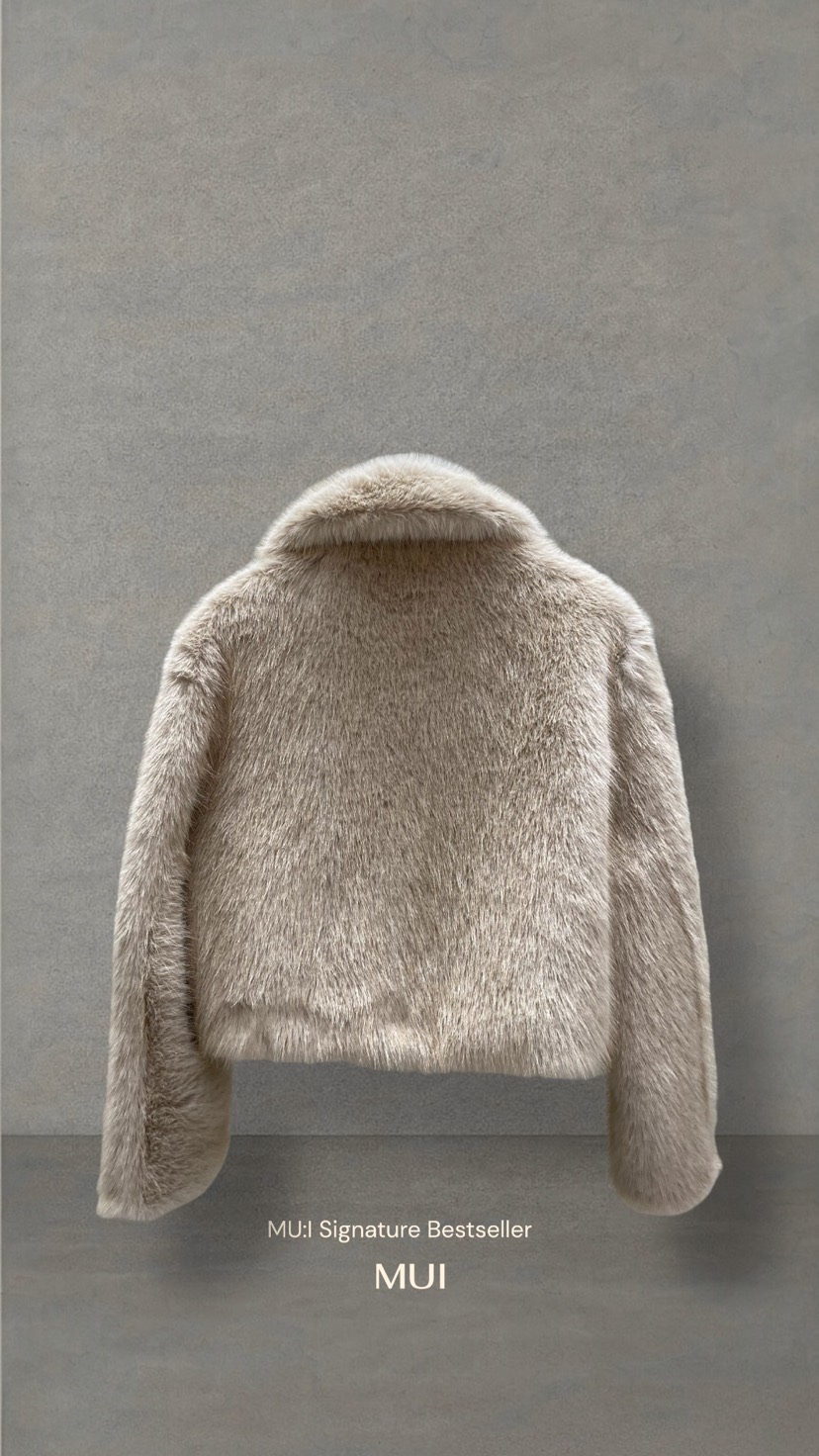 THE MUI韓國直郵㊣女裝新款推薦25秋冬職業時尚休閑夾克皮草THE MUI夾克