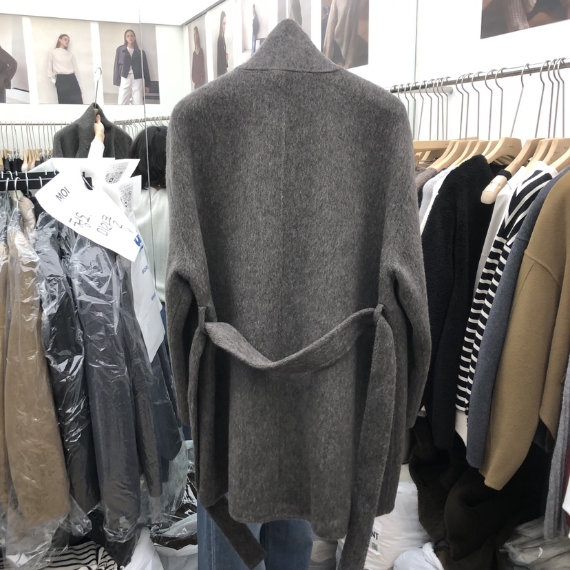 MOI-A東大門㊣實拍女士新款休閑職業真品短款大衣手工高領MOI-A短款大衣