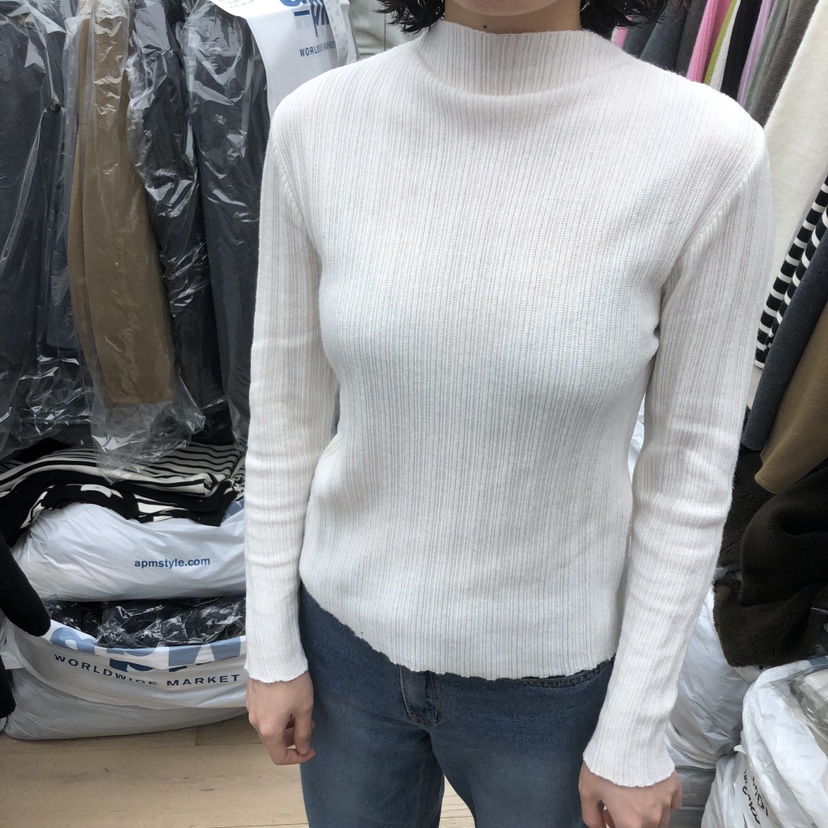 MOI-A韓國代購㊣女士新款25秋冬休閑時尚職業真品針織衫高領MOI-A針織衫圖色4