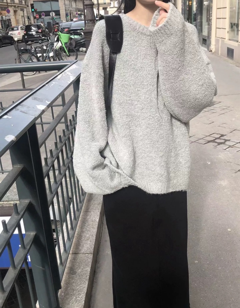 LE BUTTER東大門㊣實拍女裝新款休閑時尚真品人氣毛衣羊駝LE BUTTER毛衣圖色2