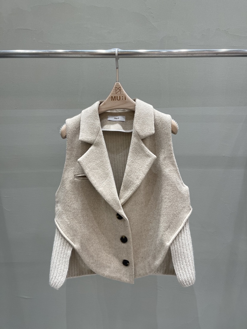 THE MUI韓國直郵㊣女士新品25秋冬真品休閑時尚人氣推薦馬甲THE MUI馬甲圖色1