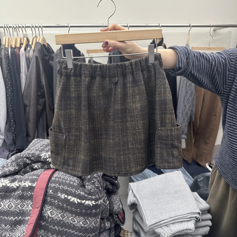 I MFACT韓國直郵㊣女裝新款熱賣25秋冬人氣職業裙褲羊毛格紋I MFACT裙褲