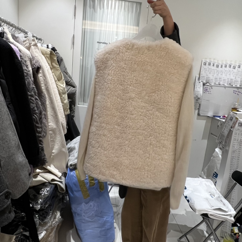 MONDAY TO SUNDAY韓國直郵㊣女裝新款職業馬甲不含內搭抓絨MONDAY TO SUNDAY馬甲