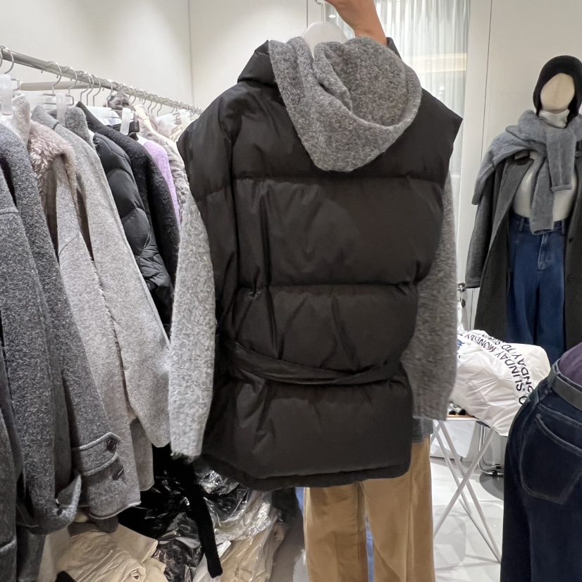 MONDAY TO SUNDAY東大門㊣直郵女士新款真品馬甲不含內搭填充絨MONDAY TO SUNDAY馬甲