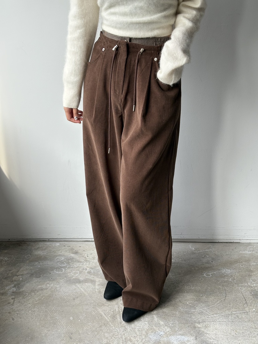 Verbena韓國代購㊣女裝新品推薦真品時尚25秋冬休閑褲燈芯絨Verbena休閑褲