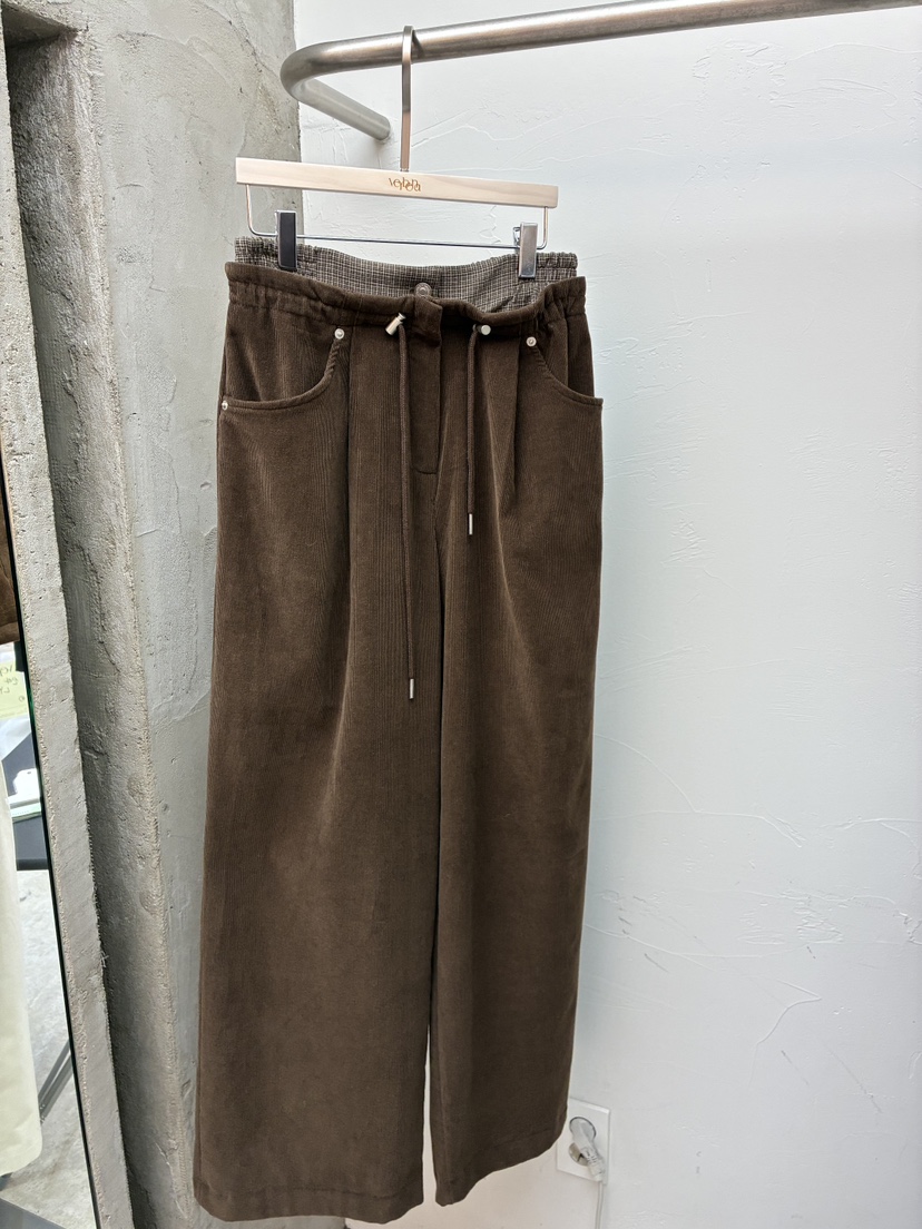 Verbena韓國代購㊣女裝新品推薦真品時尚25秋冬休閑褲燈芯絨Verbena休閑褲圖色1