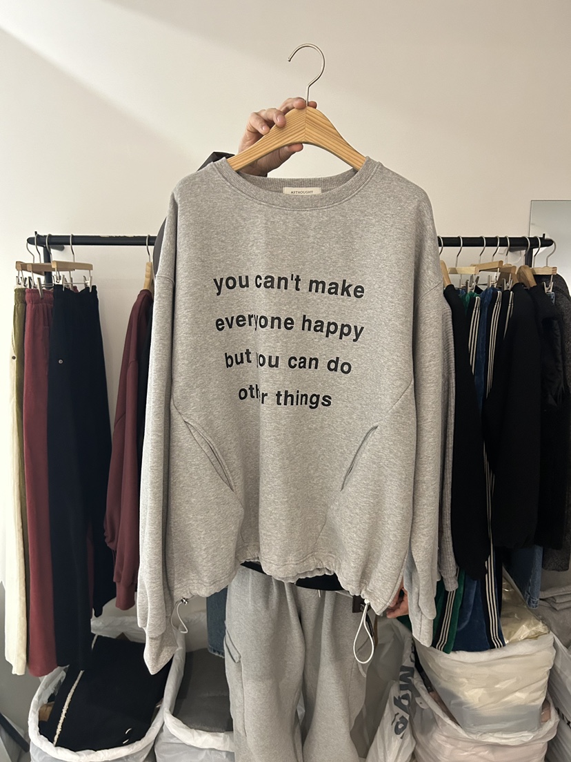 AS THOUGHT韓國代購㊣女士新款熱賣人氣休閑職業真品衛衣加絨AS THOUGHT衛衣圖色1