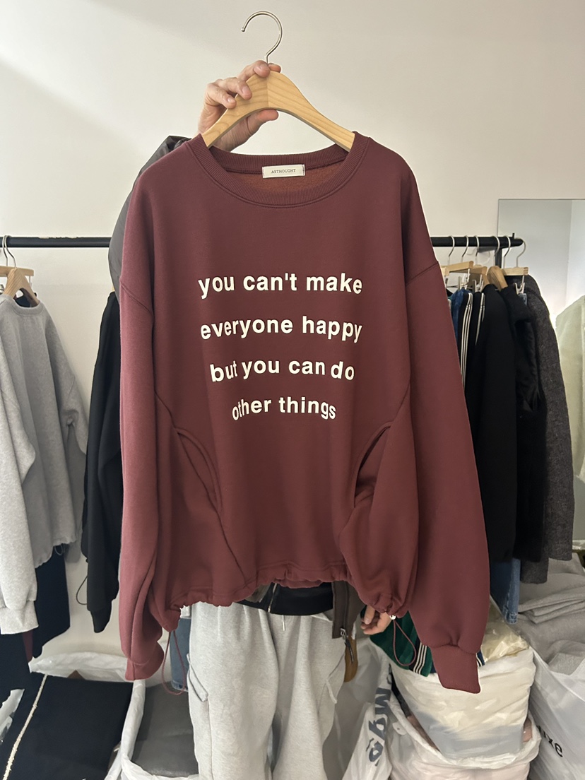 AS THOUGHT韓國代購㊣女士新款熱賣人氣休閑職業真品衛衣加絨AS THOUGHT衛衣圖色2