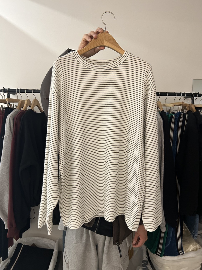 AS THOUGHT韓國直郵㊣女裝新品真品推薦時尚職業人氣長袖T恤AS THOUGHT長袖T恤圖色1