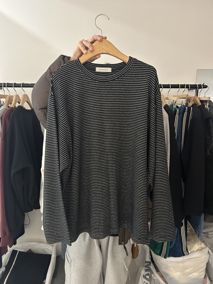 AS THOUGHT韓國直郵㊣女裝新品真品推薦時尚職業人氣長袖T恤AS THOUGHT長袖T恤圖色4