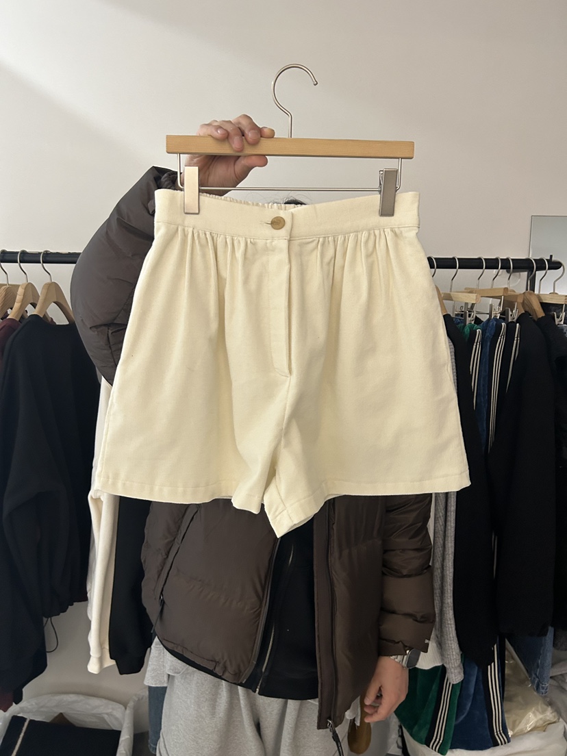 AS THOUGHT韓國直郵㊣女裝新品熱賣推薦25秋冬時尚短褲羊毛AS THOUGHT短褲圖色1