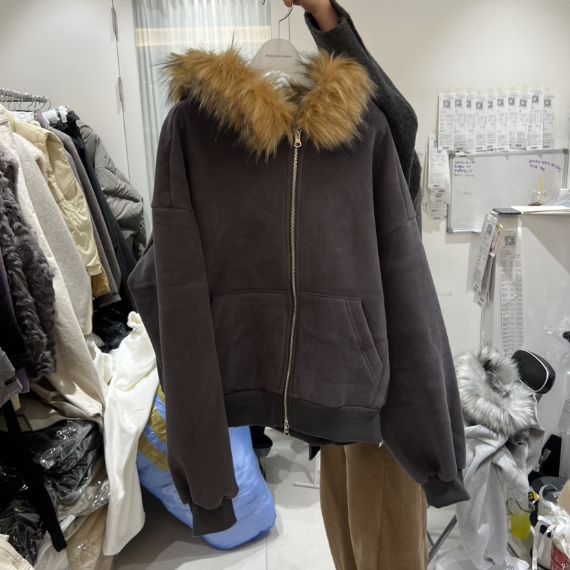 MONDAY TO SUNDAY韓國代購㊣女裝新品時尚真品職業夾克加絨MONDAY TO SUNDAY夾克圖色2