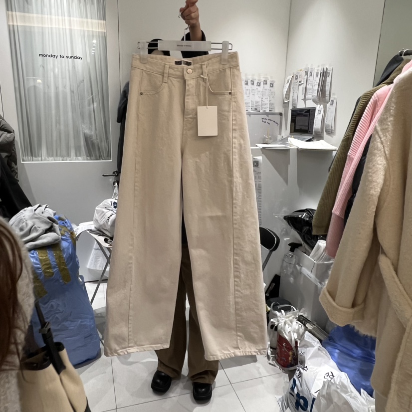 MONDAY TO SUNDAY韓國直郵㊣女士新品職業時尚牛仔褲加絨MONDAY TO SUNDAY牛仔褲圖色1