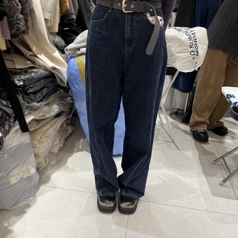 MONDAY TO SUNDAY韓國直郵㊣女士新品職業時尚牛仔褲加絨MONDAY TO SUNDAY牛仔褲圖色3