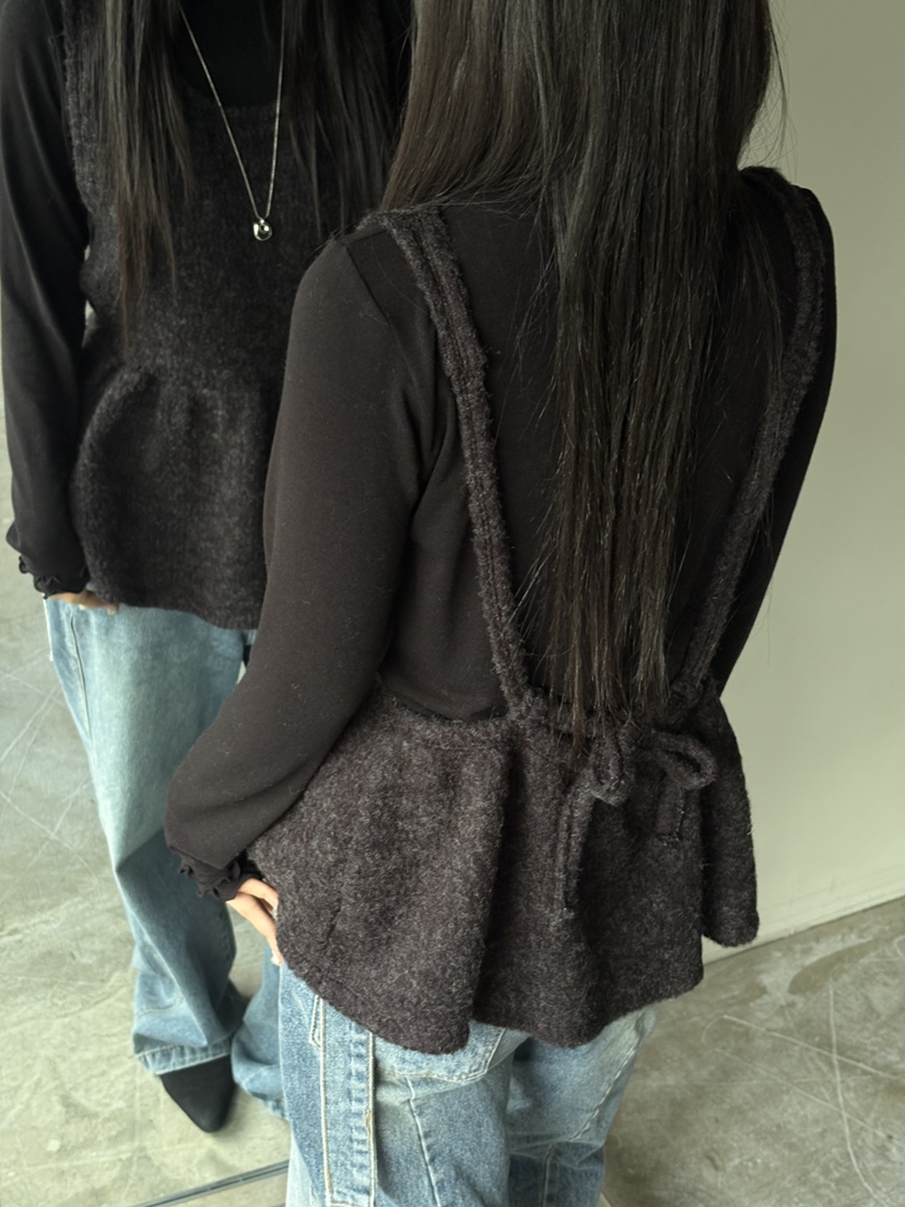 Verbena韓國代購㊣女裝新款25秋冬休閑時尚吊帶背心不含內搭Verbena吊帶/背心