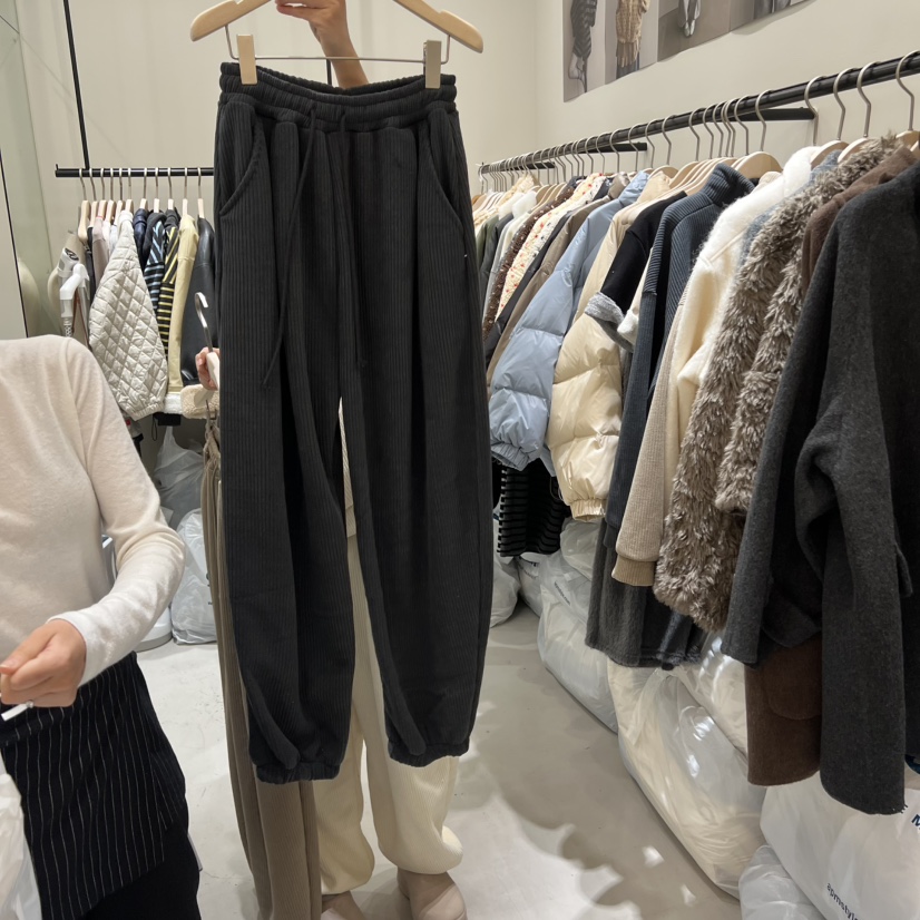 YUNBAL韓國代購㊣女裝新款時尚休閑職業真品25秋冬休閑褲保暖YUNBAL休閑褲圖色2