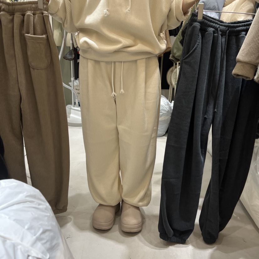 YUNBAL韓國代購㊣女裝新款時尚休閑職業真品25秋冬休閑褲保暖YUNBAL休閑褲圖色3