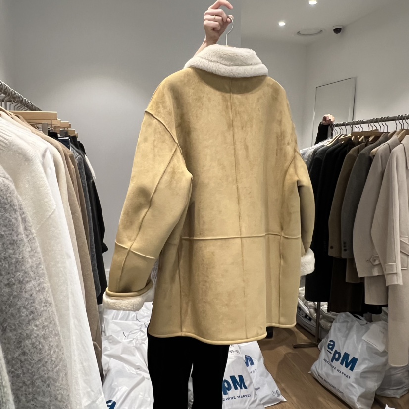 OUR-A東大門㊣實拍女士新品時尚職業休閑推薦人氣夾克麂皮OUR-A夾克